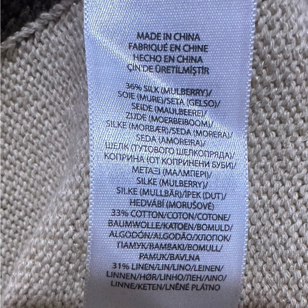 Ralph Lauren Native American Indian Blanket Poncho.  Cotton Linen Silk. NWOT - Picture 6 of 7